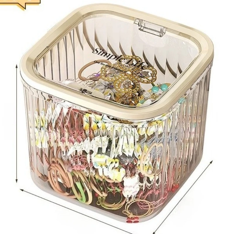 Creative student hair accessory storage box, desktop jewelry box girls rubber band headband hair clip storage and organizing box - Image 5