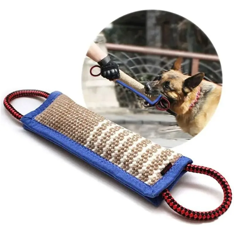 Dog Training Bite Pillow Jute Bite Toy Dog Tug Toy Durable Dog Bite Sleeve Stick Training Equipment for Puppy Pet Supplies