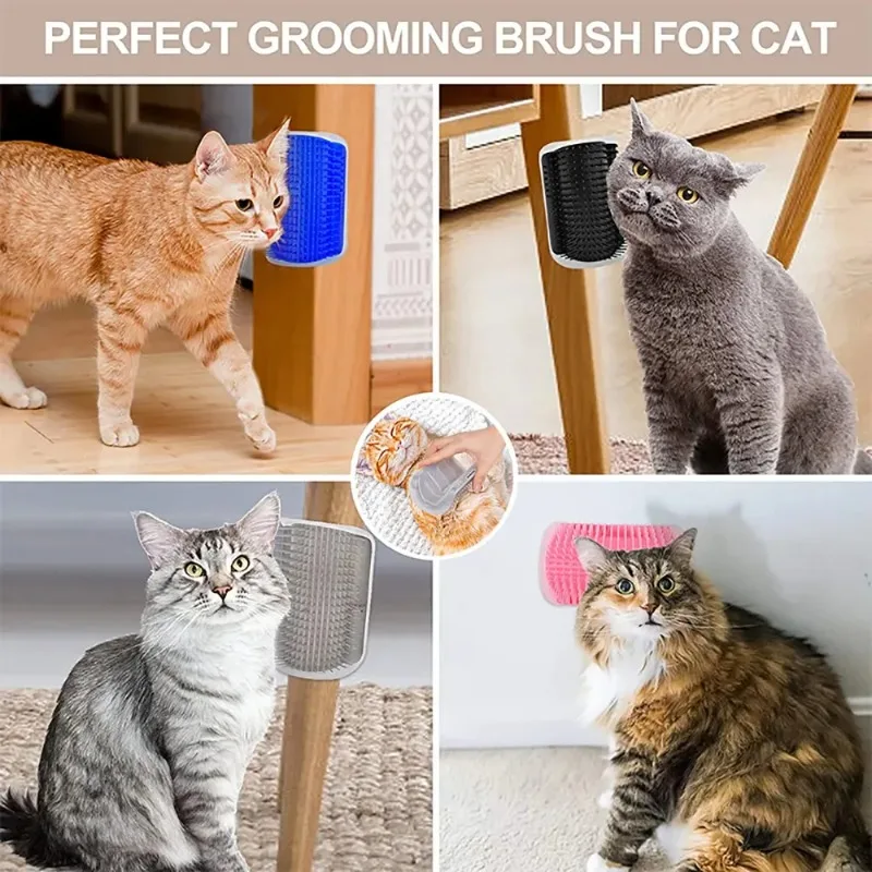 Pet Brush Comb Play Cat Toy Softer Cat Self Groomer Massage Comb with Catnip Cat Face Scratcher for Kitten Puppy Cat Accessories - Image 4