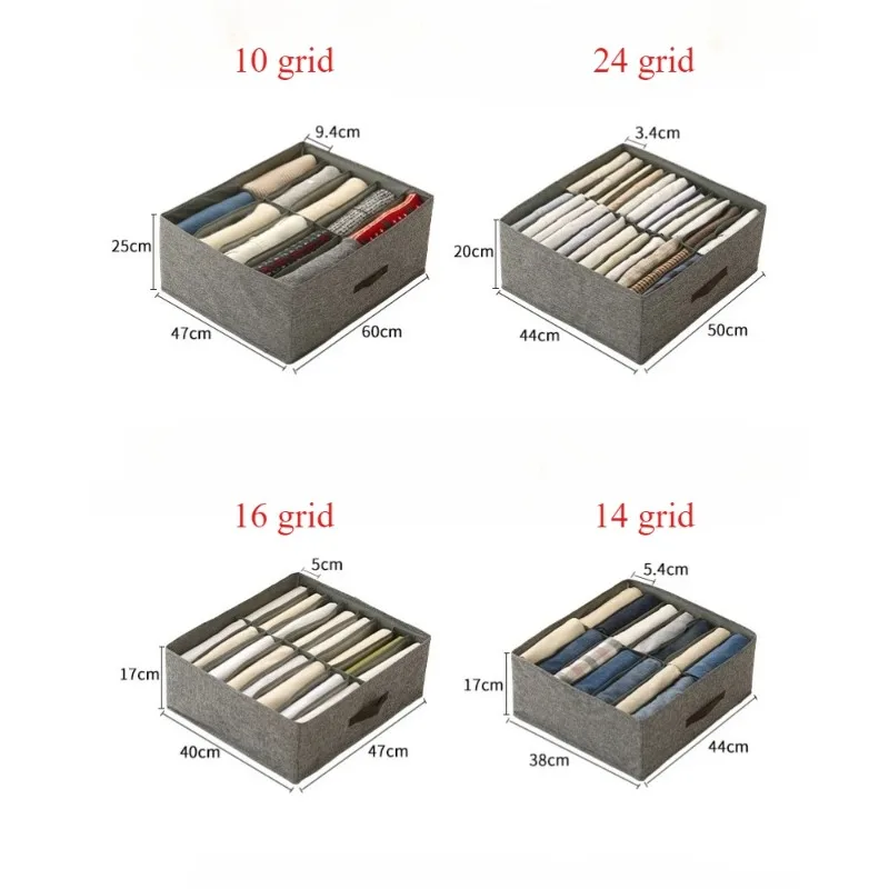 Clothes Storage Box Foldable Double Tier with Dividers Drawers Style Dustproof Closet Socks Pants Shirts Underwear Organizer - Image 3