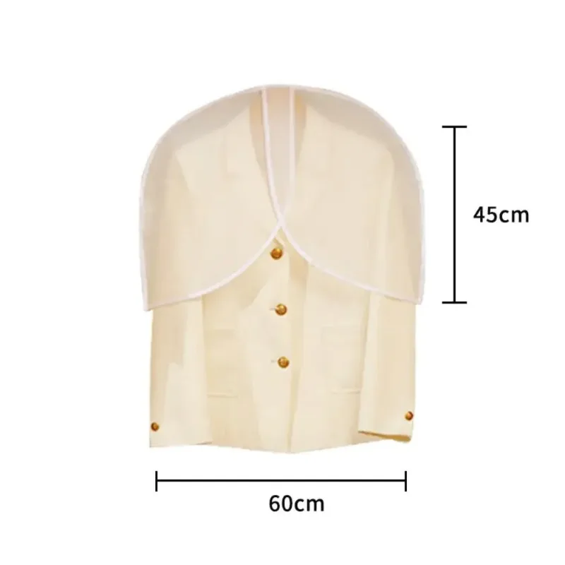 Clothing Half Body Dust Cover 5PCS PEVA Waterproof Visible Home Wardrobe Hanging Clothes Shoulder Cover for Storage Organization