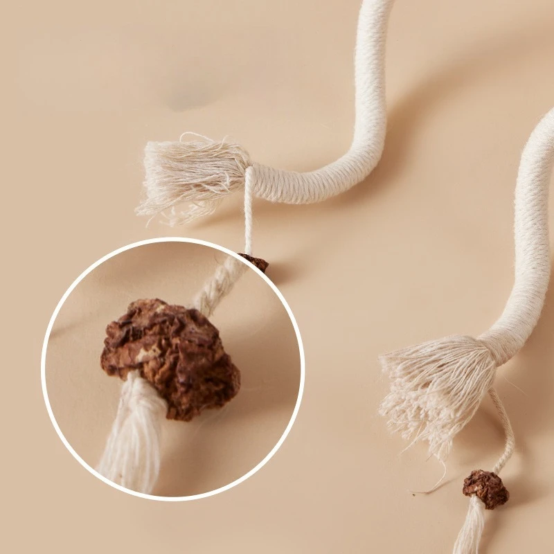 Cat and dog bite rope toy a self soothing toolfor relieving boredomgrinding teethenduring bites consuming energyteasing catstick - Image 3