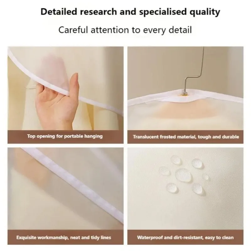 Clothing Half Body Dust Cover 5PCS PEVA Waterproof Visible Home Wardrobe Hanging Clothes Shoulder Cover for Storage Organization - Image 6