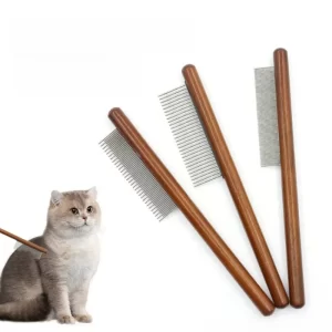Pet Comb Cat Dog Floating Hair Removal Solid Wood pet Cleaning grooming Flea Removal brushing Long Hair cat needle open Knot