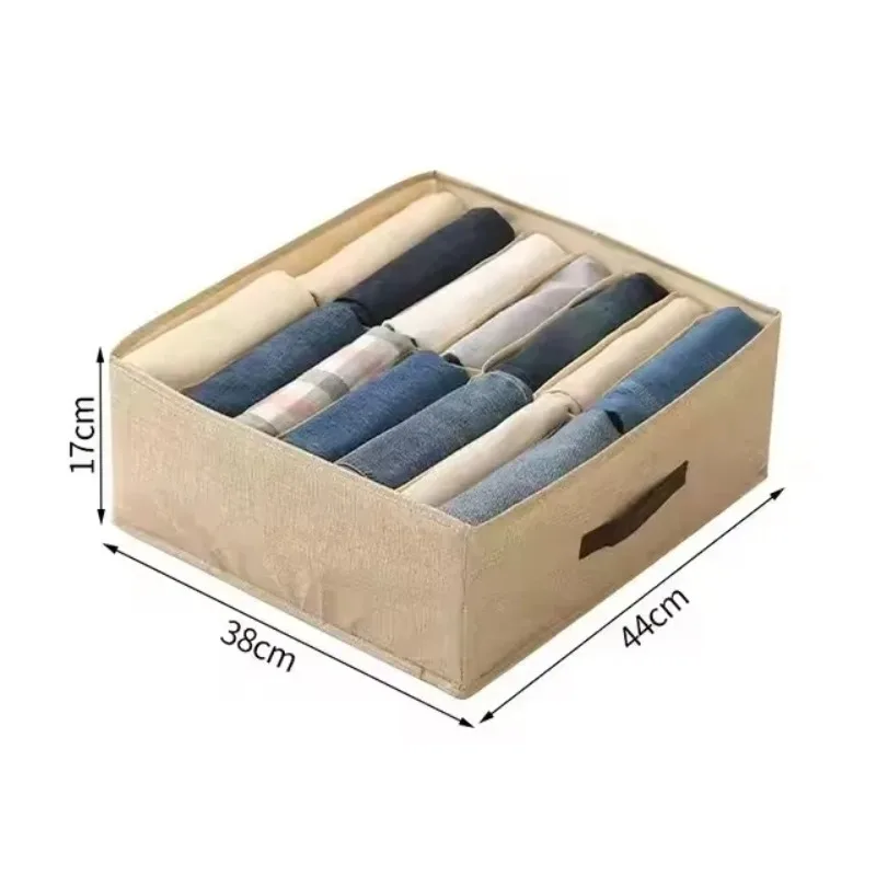 Clothes Storage Box Foldable Double Tier with Dividers Drawers Style Dustproof Closet Socks Pants Shirts Underwear Organizer - Image 5