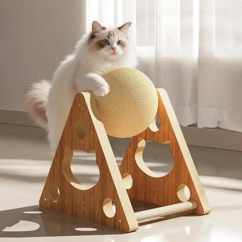 Cat Scratching Ball Toy Kitten Sisal Rope Ball Grinding Paws ToyDurableWear-resistant,no shedding chips Cats Scratcher pet - Image 2