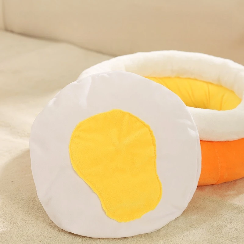 Pet cat bedwarm in winter treading on small dogsdog bedfully enclosedsoft treading on milk sleeping bed all season universal pet - Image 6