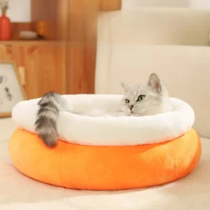 Pet cat bedwarm in winter treading on small dogsdog bedfully enclosedsoft treading on milk sleeping bed all season universal pet