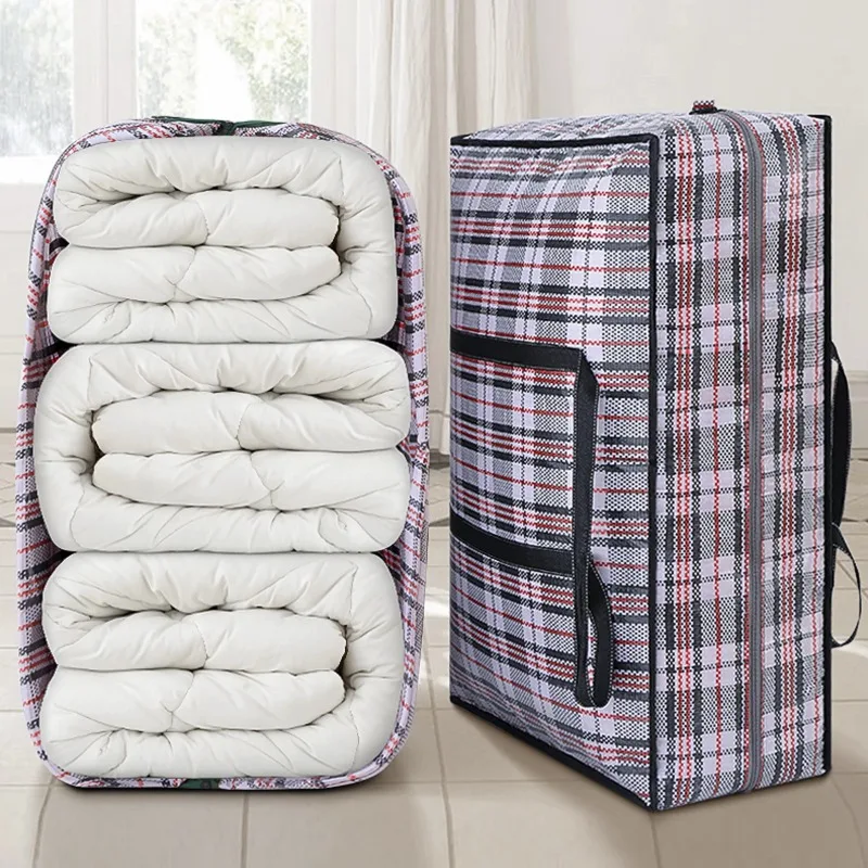 Multifunctional Woven Bag Thickened Luggage Bag Large Capacity Waterproof Quilt Portable Storage Bag Moving Travel Storage - Image 2