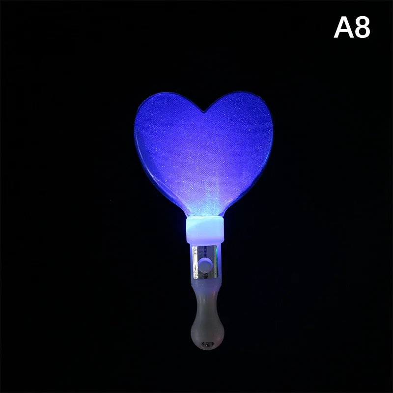 10Pcs Luminous Three Modes Colors Change LED Glow Stick Heart Shape Concert Cheering Wedding Party Light Stick Party Supplies - Image 3