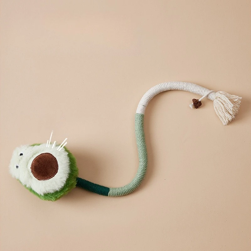 Cat and dog bite rope toy a self soothing toolfor relieving boredomgrinding teethenduring bites consuming energyteasing catstick - Image 6