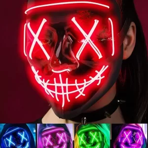 Wireless Bar Music Festival Neon Purification Mask Carnival Party Mask Glow in the dark Cosplay costume supply