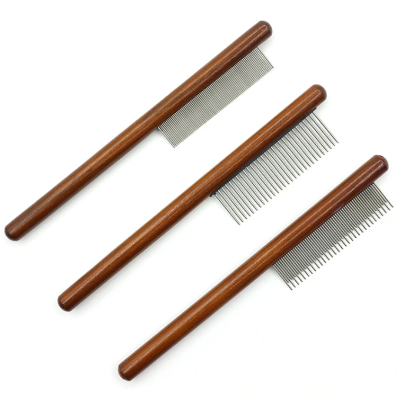 Pet Comb Cat Dog Floating Hair Removal Solid Wood pet Cleaning grooming Flea Removal brushing Long Hair cat needle open Knot - Image 9