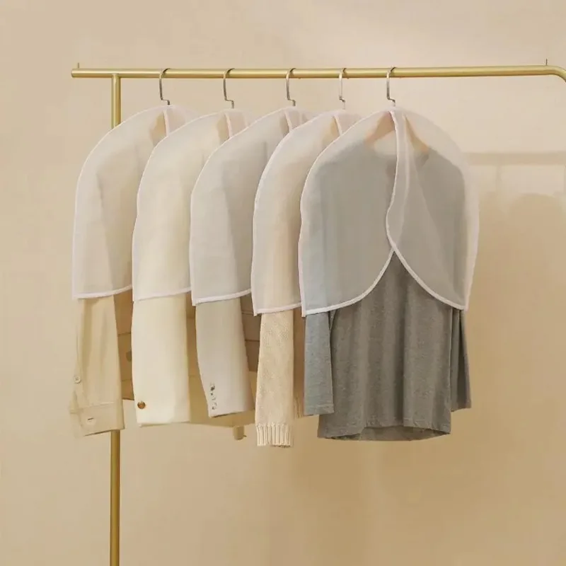 Clothing Half Body Dust Cover 5PCS PEVA Waterproof Visible Home Wardrobe Hanging Clothes Shoulder Cover for Storage Organization - Image 2