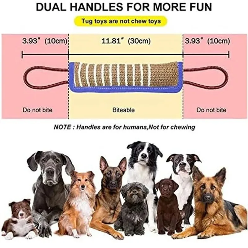 Dog Training Bite Pillow Jute Bite Toy Dog Tug Toy Durable Dog Bite Sleeve Stick Training Equipment for Puppy Pet Supplies - Image 6