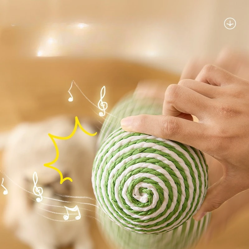 Cat toys sisal balls cat teasing sticks cats can enjoy themselves relieveboredomgrind their teethgrind their clawsand makesounds - Image 3