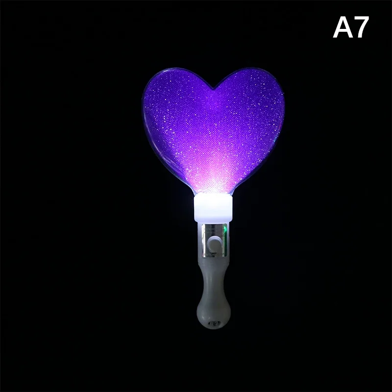 10Pcs Luminous Three Modes Colors Change LED Glow Stick Heart Shape Concert Cheering Wedding Party Light Stick Party Supplies - Image 4