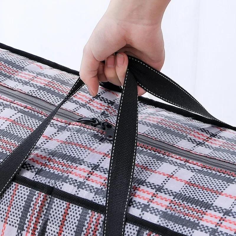 Multifunctional Woven Bag Thickened Luggage Bag Large Capacity Waterproof Quilt Portable Storage Bag Moving Travel Storage - Image 4