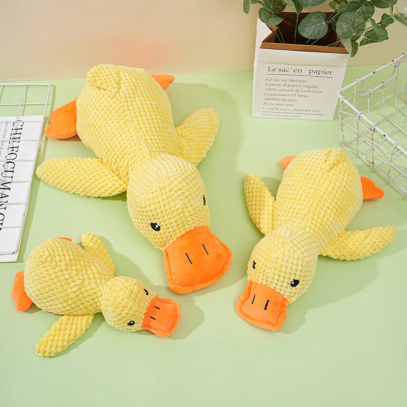 Popular pet supplies sleeping duck and dogtoys pet sound makingtoys plush biteresistant grindingteeth soundmaking relieveboredom - Image 3