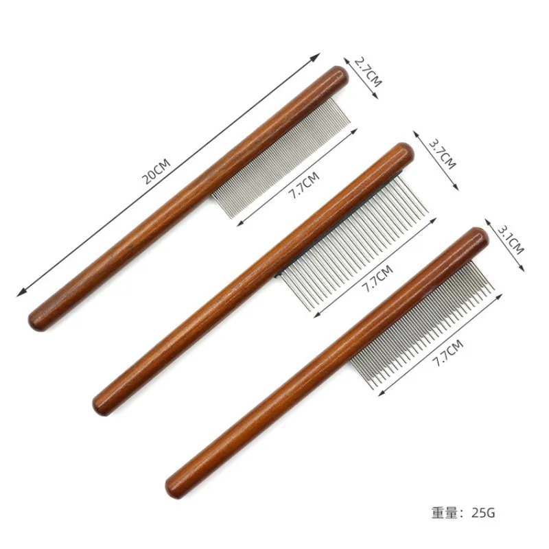 Pet Comb Cat Dog Floating Hair Removal Solid Wood pet Cleaning grooming Flea Removal brushing Long Hair cat needle open Knot - Image 5