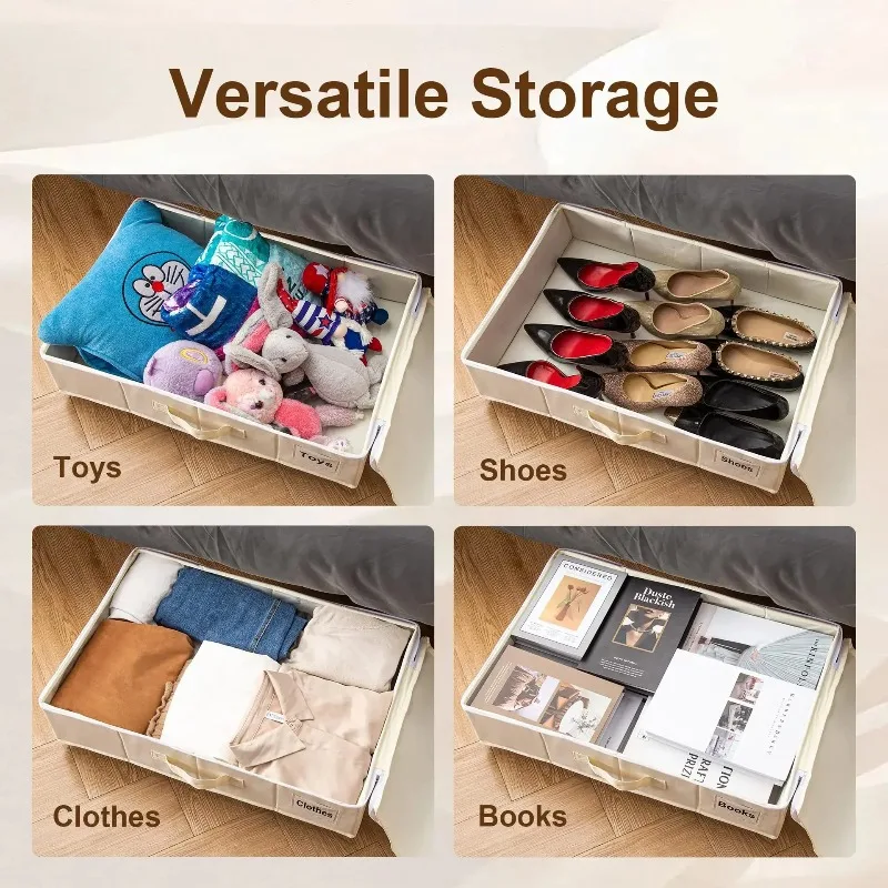 Underbed Rolling Storage Box Large Portable Foldable Wheeled Dustproof Home Space Saving for Travel Clothes Mobile Organizer - Image 6