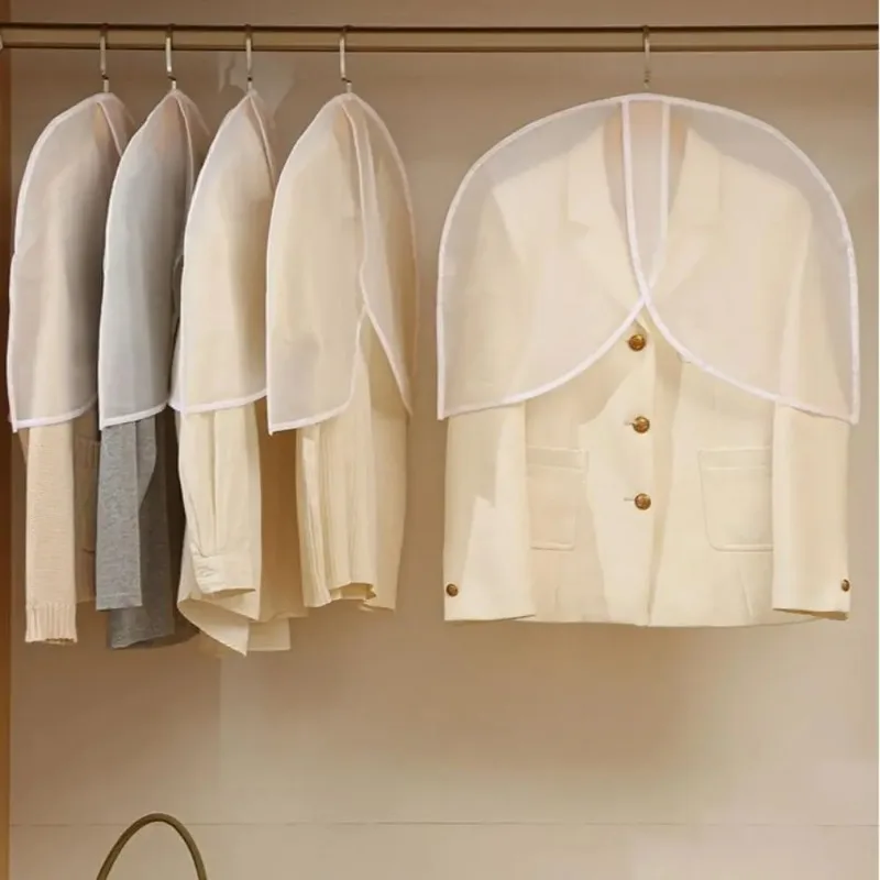 Clothing Half Body Dust Cover 5PCS PEVA Waterproof Visible Home Wardrobe Hanging Clothes Shoulder Cover for Storage Organization - Image 3