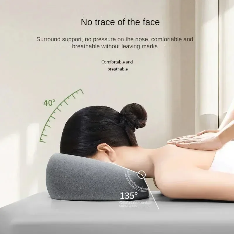 Ergonomics Lying Down Pillow Memory Foam Breathable Head Rest Support Pillow Body Massage Face Rest Pillow for Beauty Salon - Image 4